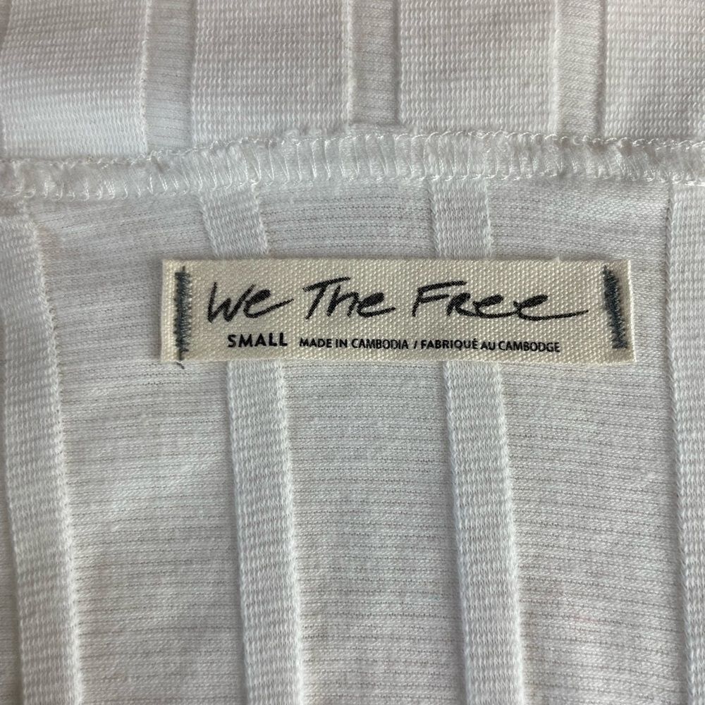 NWT We The Free White Short Sleeve Top Size S - Picture 7 of 8